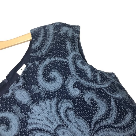 Julia Jordan Blue Crochet Lace Sheath Dress Cap Sleeve Women’s Size 8 - Picture 4 of 9